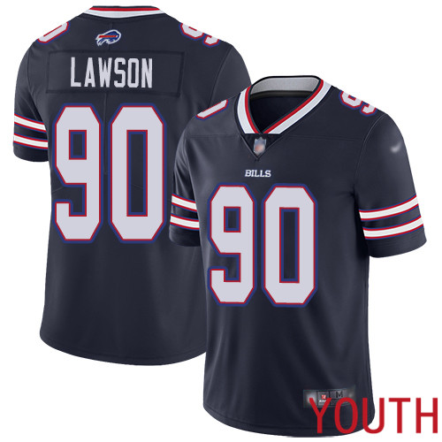 Youth Buffalo Bills #90 Shaq Lawson Limited Navy Blue Inverted Legend NFL Jersey